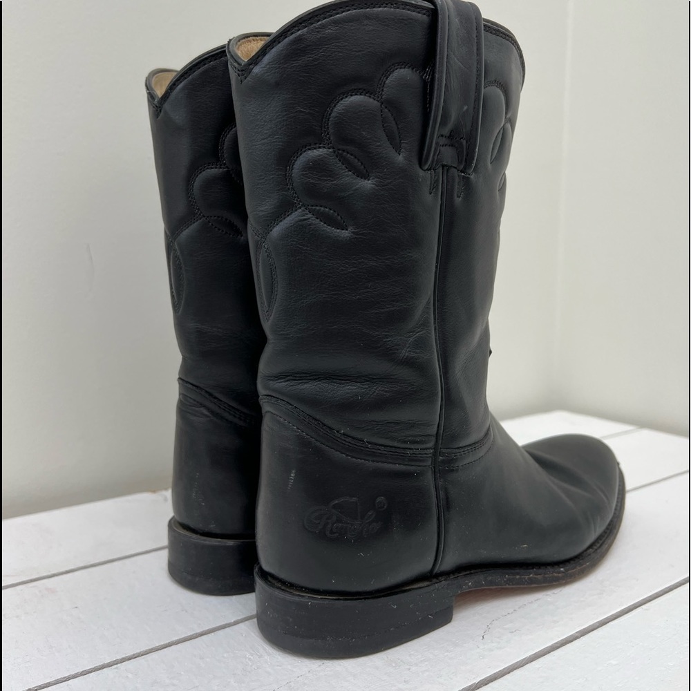 🤠🖤🐮RANCHO BLACK ANKLE WESTERN BOOTS🤠🖤🐮